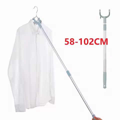 Balcony Fork Pole The Hangers for Clothes Pole Retractable Pole Drying Pole Fork Dress Stick Space S