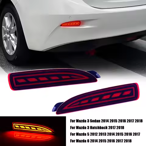 LED Rear Bumper Reflector Brake Stop Light Car-styling Turn Signal For Mazda 6 Atenza For Mazda 2 DY