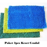 Home-klik cendol Doormat Package of 3 Pcs High Quality Microfiber - cendol Doormat - random color