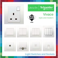 Schneider Vivace 13A switch Socket Outlet & switches