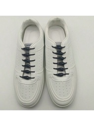 12入組彩色矽膠鞋帶，時尚DIY無須系鞋帶，適用於運動鞋、白色鞋等