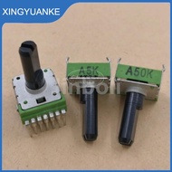 1PCS RK14 Type 7Pins Double Vertical Potentiometer A5K With Midpoint A50K Volume Adjustable Potentio
