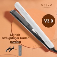 Japan AKIRA Hair Straightener Portable Daily 2 in 1 LCD Display Negative Ions Curler Straightening F