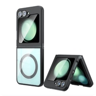 For Sumsung Galaxy Z Flip 6 5 Phone Case Suction Matte Skin Texture Transparent Anti Fingerprint Cov