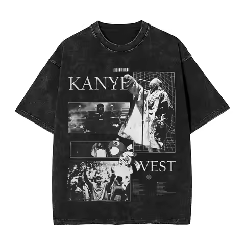 Kanye West T-Shirt Men Vintage 100% Cotton Tees Crewneck Short Sleeve T Shirts Party Clothing