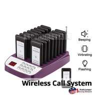 Restaurant Pager Buzzer Wireless Calling System Rechargeable
