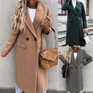 Double Breasted Waist Coat Acrylic Hiking Winter Jackets Women's 2021 Womens Woolen Coat Cotton Wint