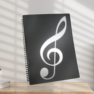 (BJYX) Flexible 40 Pages Piano Music Score Folder A4 Music Book Clip Sheet Note Folder Piano Paper S