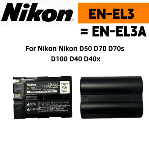 Original EN-EL3 EN-EL3A 7.4V Battery 1800mAh Li-ion Rechargeable Battery For Nikon D50 D70 D70s D100