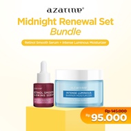 Azarine Midnight Renewal Set [2 PCS] Retinol Smooth Glowing Serum 20ml + Intense Luminous Barrier Mo