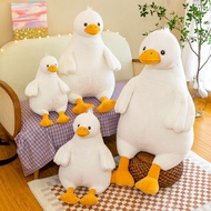 Bantal Boneka Itik Kuning Besar yang Malas, Boneka Angsa Putih Besar, Mainan Tempat Tidur untuk Gadi