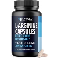 L-Arginine Capsules with L-Citrulline - Nitric Oxide  - L Arginine and L Citrulline Blend - 60 Count