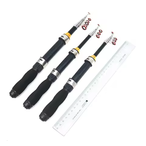 New Super Hard Mini Fishing Rod 1m-2.3m FRP ice fishing Rod rivers and lakes fishing Equipment Pract