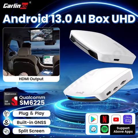 Carlinkit Android 13 UHD Tv Box Qualcomm 8 Core Android Auto CarPlay Wireless Adapter Support Online
