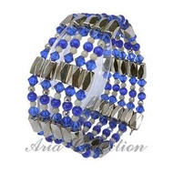 寶藍貓眼切面磁石多功能長鍊 磁力手鍊 磁石手環 磁氣手鍊 磁性項鍊 永久磁 K01-MGN021