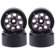 4PCS 1.9 Metal Beadlock 8 Round Hole Wheel Hub Rim for 1/10 RC Crawler Axial SCX10 90046 AXI03007 TR