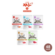 JJANGX3 Premium Pouch Cat Wet Food (70g x 48 Packs)