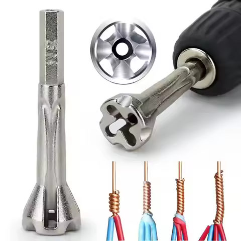 2.5‑4mm² 4‑6mm² Wire Twisting Tool Automatic 5‑Wire Stripper Quick Electrical Cable Connector Twiste
