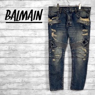 BALMAIN PARIS 重工水洗破壞機車牛仔褲 Biker Jeans