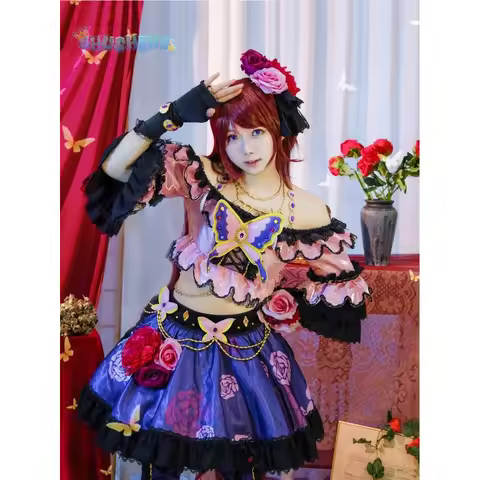 Aikatsu! Series Shibuki ran Rose set cosplay costume cos game anime party uniform Hallowen play role