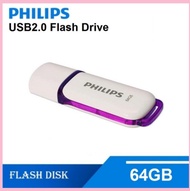 Flashdisk Philips 64GB Snow USB 2.0 Flash Drive Original (G)