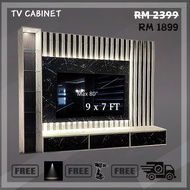 [N Design] 9X7ft Modern TV Cabinet /Wall Mounted Tv Cabinet / Hall Cabinet / Max 80" TV / Kabinet TV Gantung / Almari TV