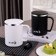 304 Stainless Steel Water Cup with Lid Double Layer Office Mug Office Worker Tea Cup Office Milk Cof