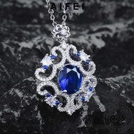 AIFEI JEWELRY Women Original Perempuan Accessories Chain Leher For 925 Korean Fine Perak Silver Sapphire Rantai Sterling 純銀項鏈 Pendant Necklace N1576