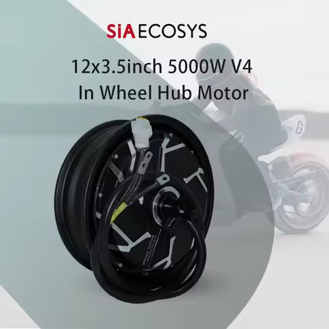 QS Motor 72V 95kph 12*3.5inch 5000W V4 Dual Shaft In Wheel BLDC Hub Motor High Power for Electric Mo