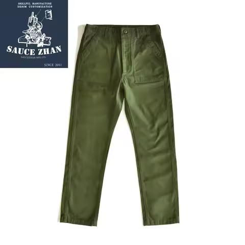 SauceZhan OG107 Utility Fatigue Pants Military PANTS Classic Cargo Olive Men's Baker Pants Satin Cot
