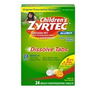 Children's 24 HR Dissolving Allergy Tablets, Cetirizine, Citrus Flavor, 24 ct