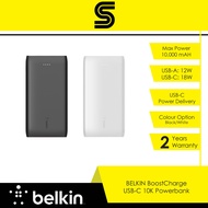 BELKIN BoostCharge USB-C PD 10000mAH Powerbank (2 Years-Black/White)