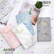 AMBER Diary Weekly Planner, A6 Pocket 2024 Agenda Book, Mini PU Leather with Calendar To Do List English Notepad Students