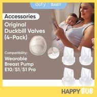eufy Duckbill Valves (4-Pack) for Wearable Breast Pump E20/E10/S1/S1 Pro, Breast Pump Replacement Pa