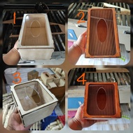 Kotak Tisu / Tempat Tisu Kayu Triplek + Akrilik / Box Tissue Triplek