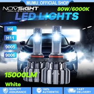 Novsight F03 Car Headlight Lamps Fog Light H4 H11 9005 9006 Led 15000Lm 80W 6000K