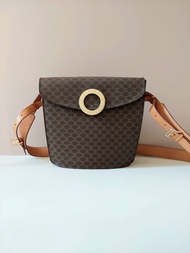 【特選貨品】稀有中古二手Celine老花金環薯條小包單肩側斜背手袋