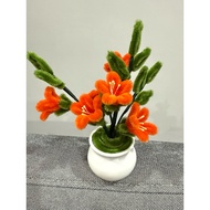 Handmade Fussy Wire flower for Teacher day(凌霄花）