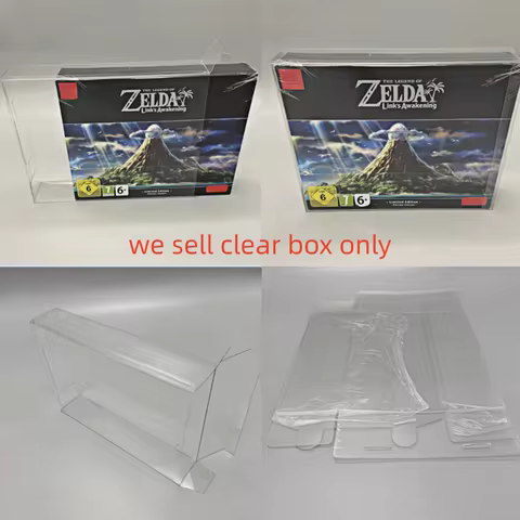 1 transparent box,Collector's Showcase for Nintendo Switch/NS/The Legend of Zelda: Link's Awakening,