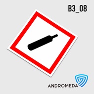 Safety Sticker Poster Label B3 GHS: Gas Pressure