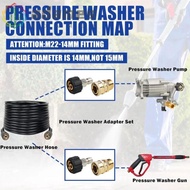 ADAMES 2pcs Pressure Washer Adapter Set, M22 Swivel Quick Connection Quick Connect Kit, Connect 3/8'