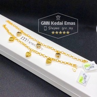 EMAS 375 RANTAI TANGAN BUDAK 375 GOLD BRACELET T104C