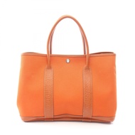【二手】愛馬仕 HERMES 托特包 Garden Party PM Potiron 皮革帆布 Garden Party PM Potiron 女士二手 B