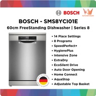 Series 8 Freestanding Dishwasher 60 cm Brushed steel anti-fingerprint SMS8YCI01E / OWN FLEET DELIVER