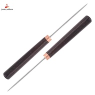 2 Pcs Awl Tool with Wooden Handle, Leather Awl Punch Tool, Slender Scratch Awl, Awl Repair Tool for 