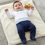 Babyshop Giggles Cotton Collared Long Sleeves Sleepsuit With Horse Embroidery