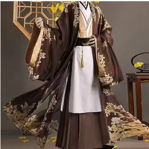 Genshin impact Zhongli Cosplay men's clothing Chinese hanfu cosplay Lanterns shining in shadow aweso