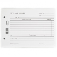 Petty Cash Voucher Payment Cash Voucher / Receiving / Returning Voucher Form 100 pieces Per Booklet 