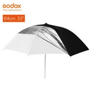 Godox 33inch 84cm Double Layers Reflective and Translucent Black White Umbrella for Photography Stud