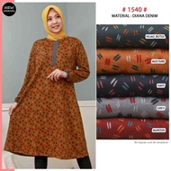 Tunik Diana Denim Bintik2 TERBARU